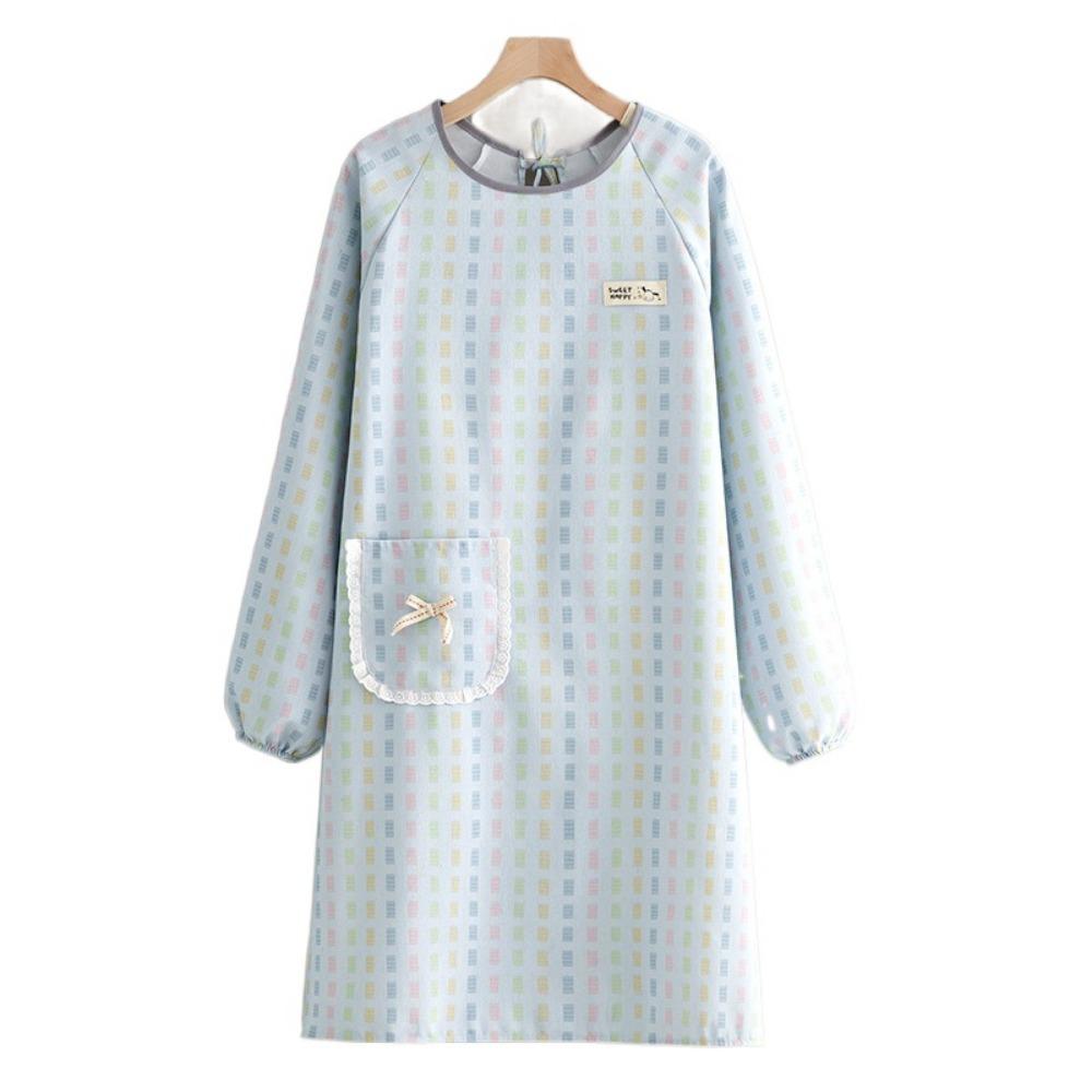 Breathable Long Sleeve Apron Protective Suspender Work Dress Cleaning Apron  Restaurant Use