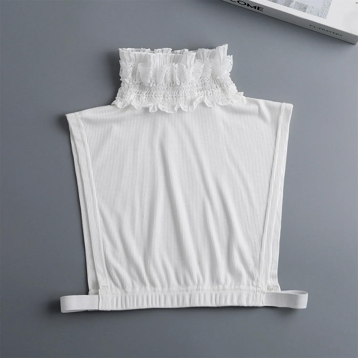 

Съемный воротник-рюши для рубашки, женский декоративный шейный аксессуар, свитер, худи, накладные воротники