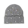 Winter Unisex Knitted Beanie Hat 3D Embroidered Pearl Rhinestones Warm Y2K Style Spandex/Cotton Outdoor