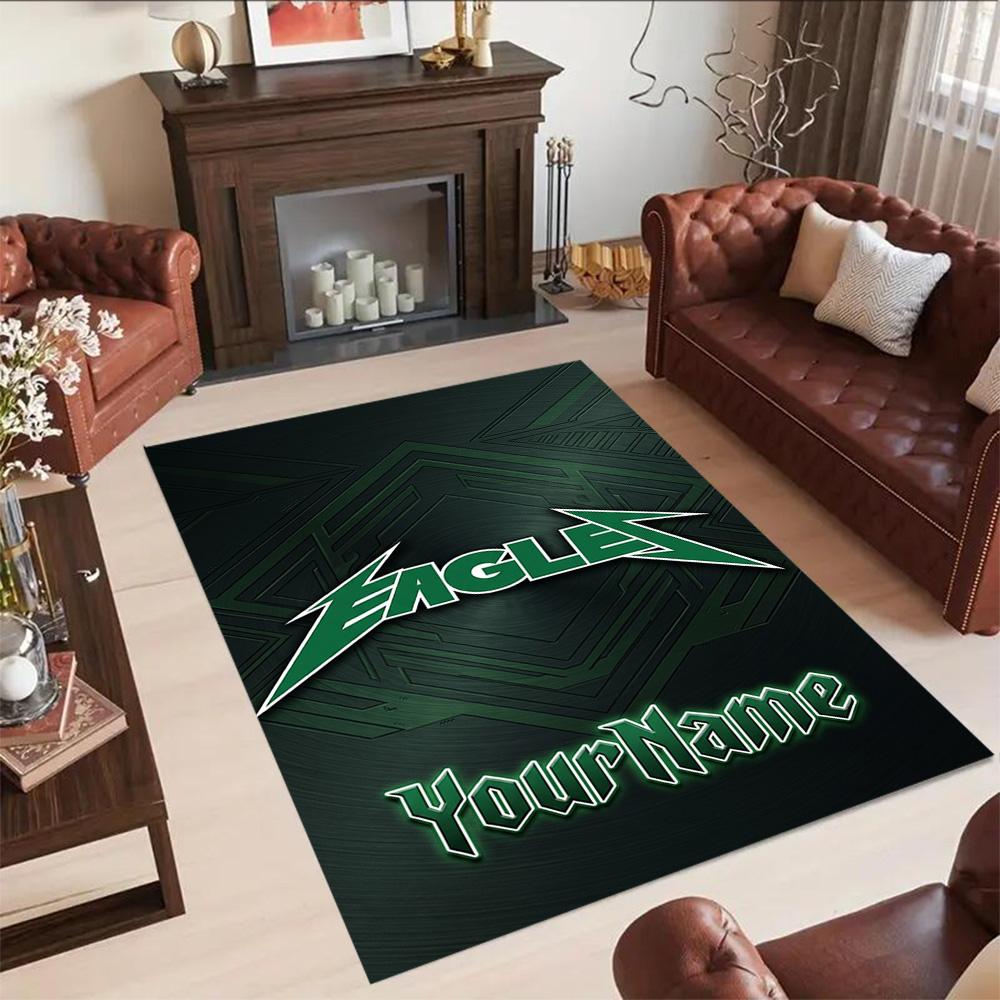 Philadelphia Eagles Personalized Text Area Rug Perfect For Living Rooms Decorate Room Entryway Balcony Antislip Rug Office Home Decor
