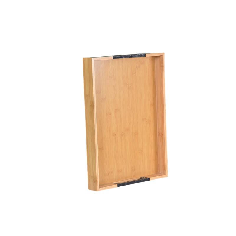 ZISIZ Bamboo Rectangular Tea Serving Tray
