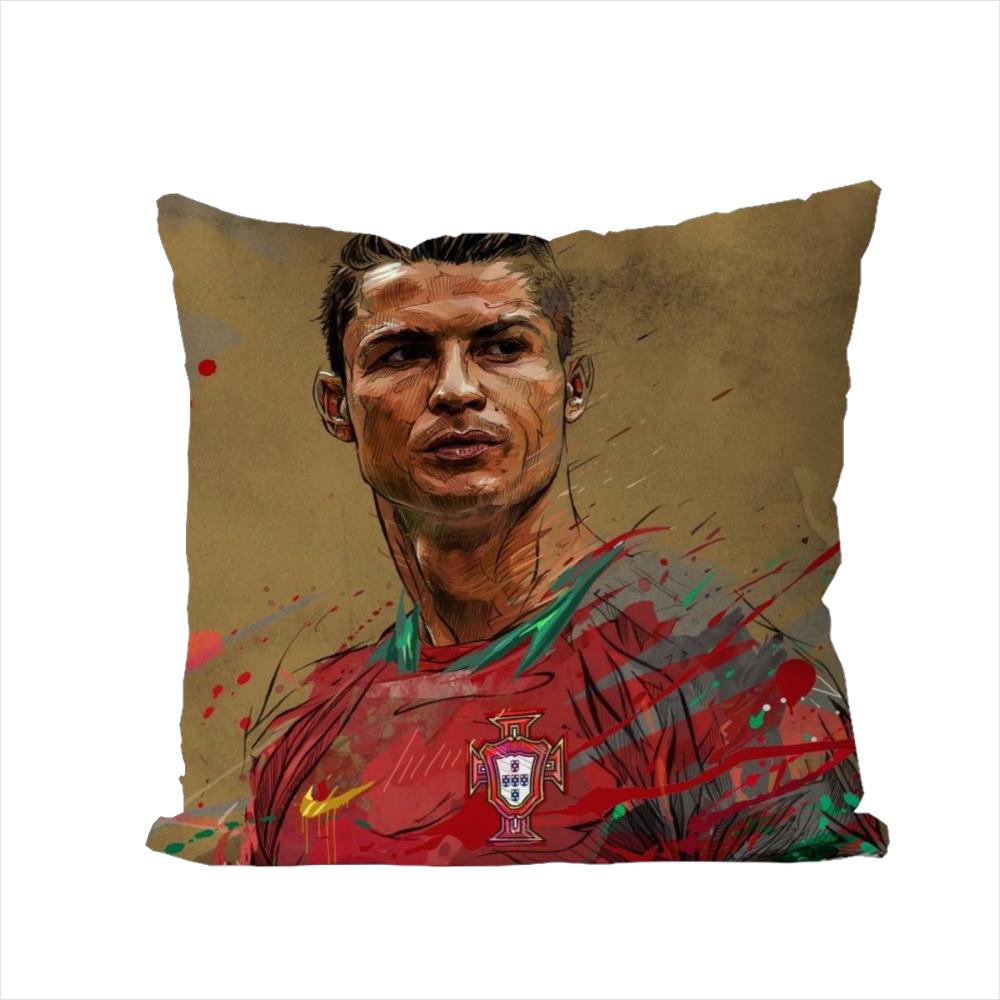 CR7 Cristiano Ronaldo Pillow Case For Car Sofa Decorative Home Double-sided Print Plush Square Throw Pillow Cushion Cover
