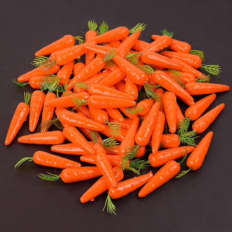 Easter Decoration Simulation Mini Carrot Artificial Foam Vegetable Carrots Easter Party Home Decor Ornaments Kids Gift DIY Craft