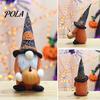 Safety Halloween Decor for Kids Gnome Figurine, Fabric Pumpkin Bat Ornament, Faceless Doll Creative Desktop Figurine Shelf Table, Spooky Home
