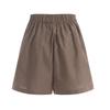 Shop   Women Linen One Tuck Banding Shorts Beige Pic Wpt 1395