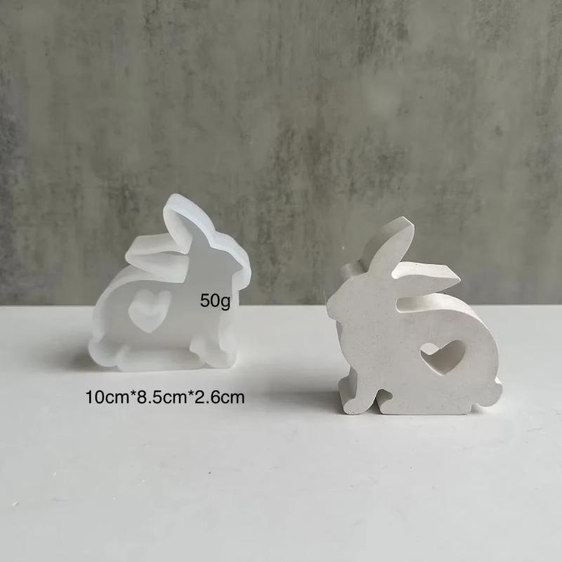 Creative Shape Handmade Molds Heart Rabbit Silicone Mold Chocolate Fondant Baking Cake Mold Resin Epoxy Candle Mold Home Decor