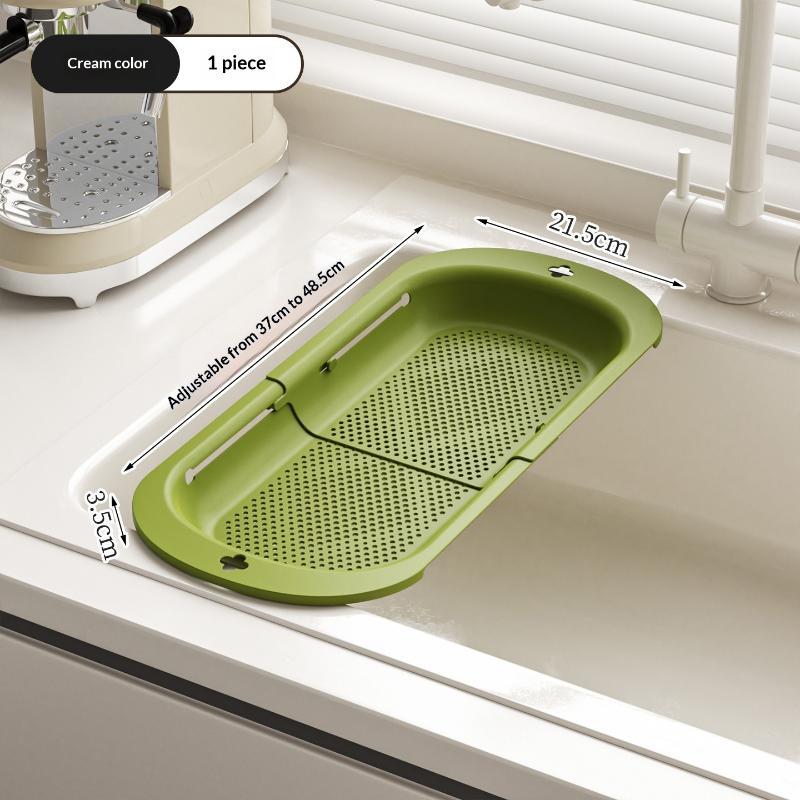 Extendable Sink Drying Rack Multi-Functional Fast Drain Adjustable Size Dish Holder for Kitchen Vegetable Fruit Drying B