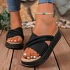 2025 Fashionable Summer Women's Slippers Casual Light Sponge Bottom Beach Shoes Indoor Anti-slip Wear-resistant Flat Slippers