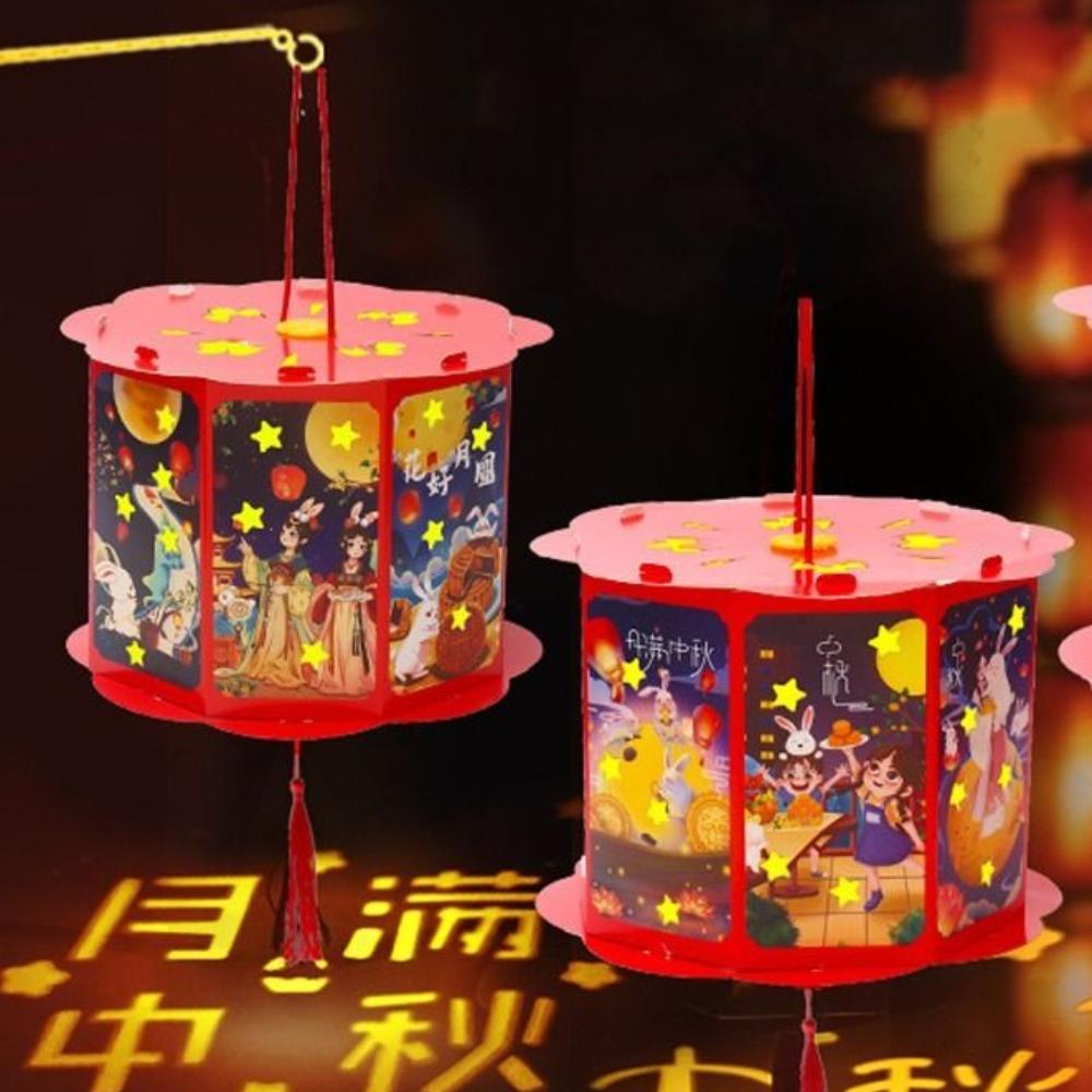 Blessing Handheld Paper Lamp Traditional LED Lantern Toys Chinese Portable Lantern  Family Activity