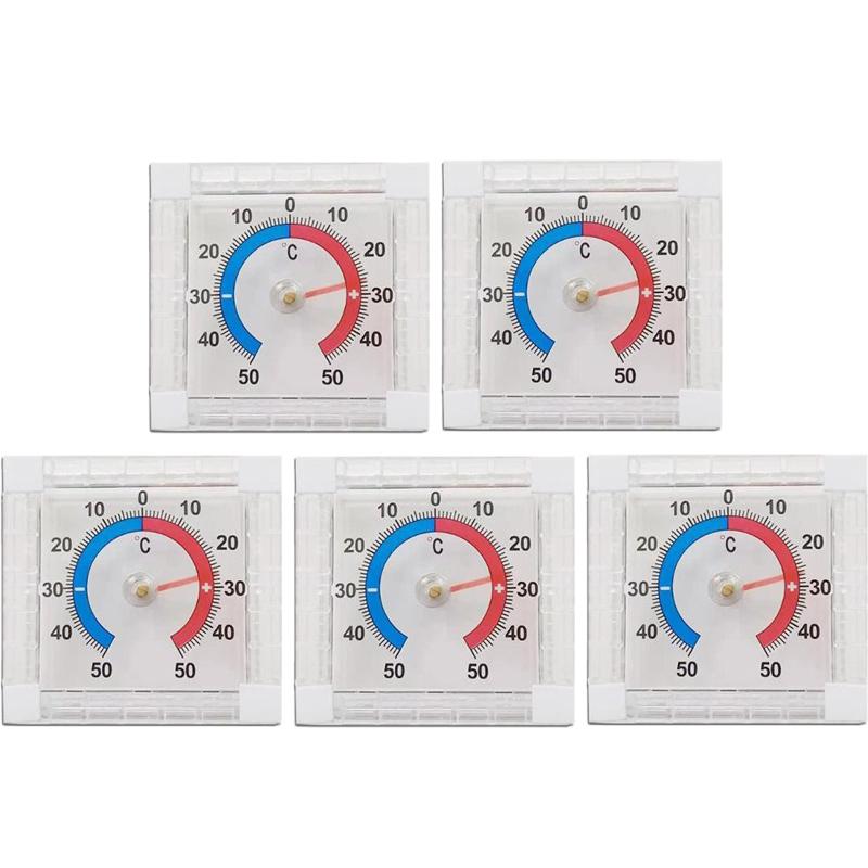No Battery Dial Thermometer Outdoor Indoor Window Wall Temperature Thermometer -50°C~50°C Home Graduated Disc Measurement