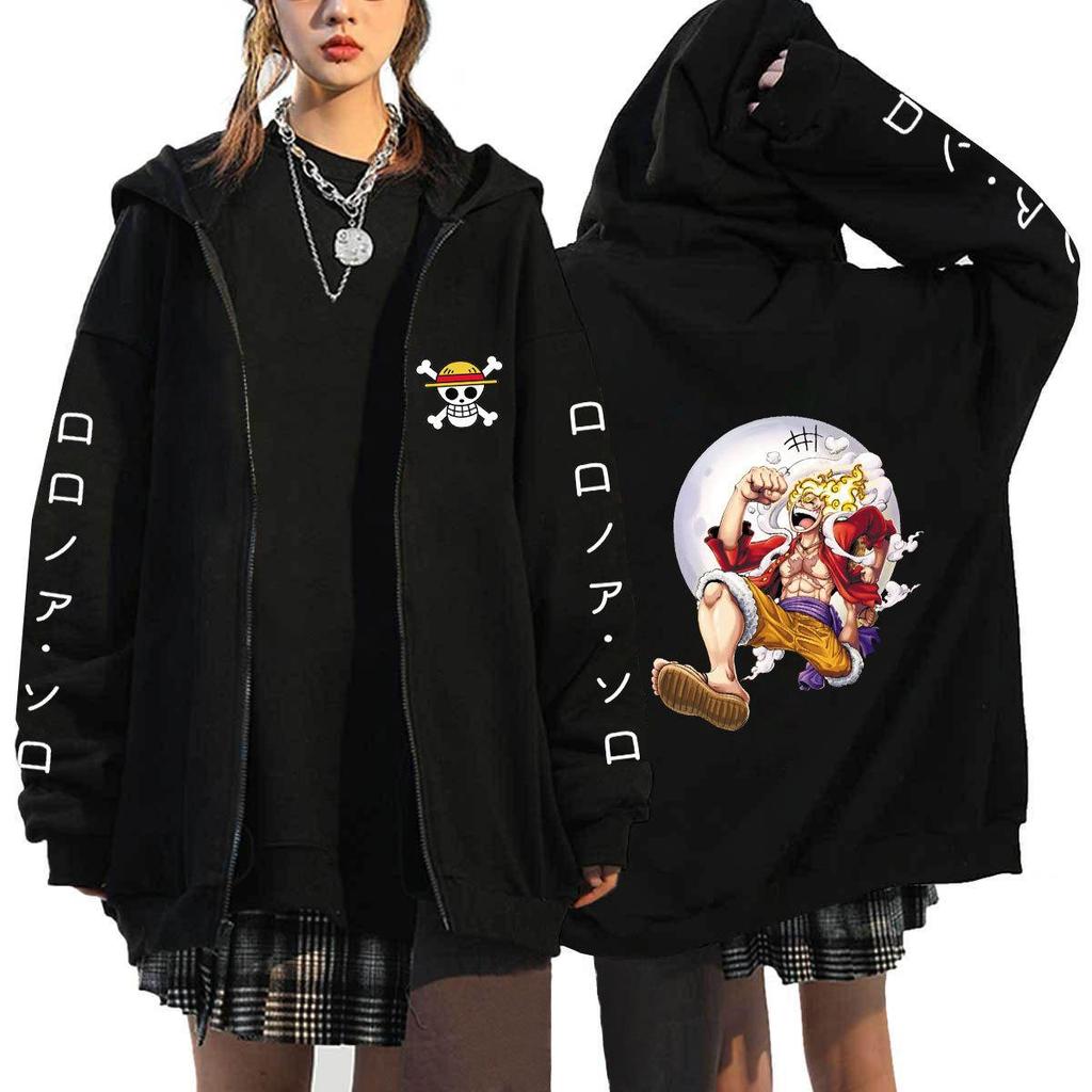 ONE PIECE Japanese Anime Luffy Chopper Zipper Hoodies Sweatshirts Women Men Cartoon Jackets Sweatshirt Unisex Streetwear Autumn Coats Tops Cardigan