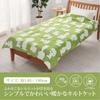 Nishikawa Snoopy Quilt Nature FE03803031 Blanket, Single, Washable, Love's Silhouette, PEANUTSfriends, PN3650, Green,