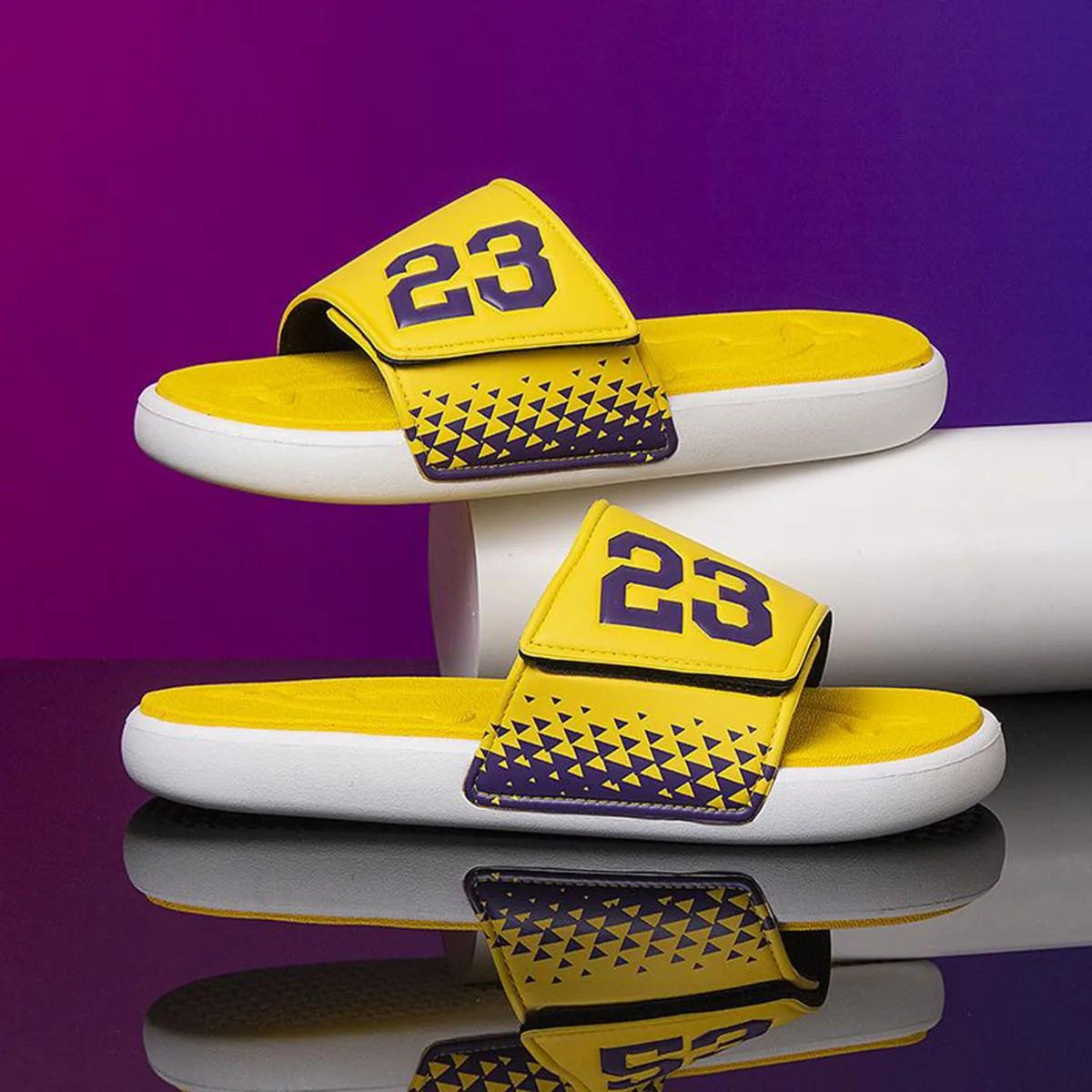 

Новые мужские повседневные спортивные тапочки для мужчин, баскетбольные сандалии на мягкой подошве из ЭВА для помещений, мужские шлепанцы, удобные тапочки 44