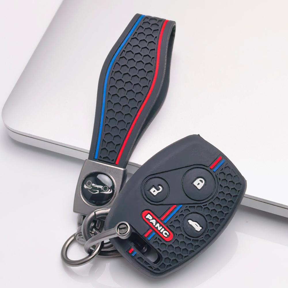 Key Fob Cover for Honda Accord Civic CR V CR Z with Keychain Anti-Scratch Surface Shockproof Structure Soft Grip Texture Easy Install