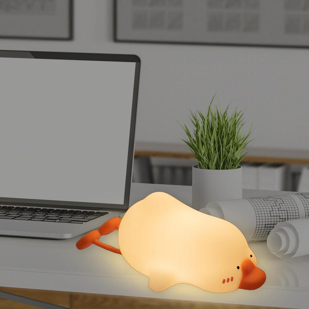 Cute Night Light Adorable Duck Shape With Soft Silicone Funny Night Lamp Dimmable And USB Rechargeable For Living Room Office