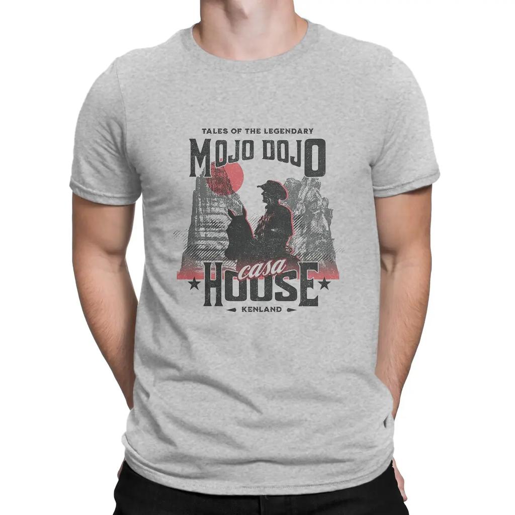 Men's T-Shirt Kenland Leisure Pure Cotton Tee Shirt Short Sleeve M-Mojo Dojo Casa Houses T Shirts Round Neck Clothes New Arrival