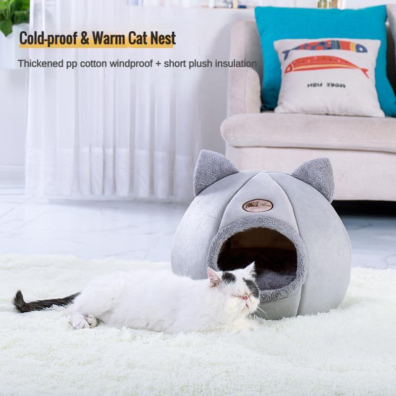 New Deep Sleep Comfort In Winter Cat Bed Iittle Mat Basket Small Dog House Products Pets Tent Cozy Cave Nest Indoor Cama Gato