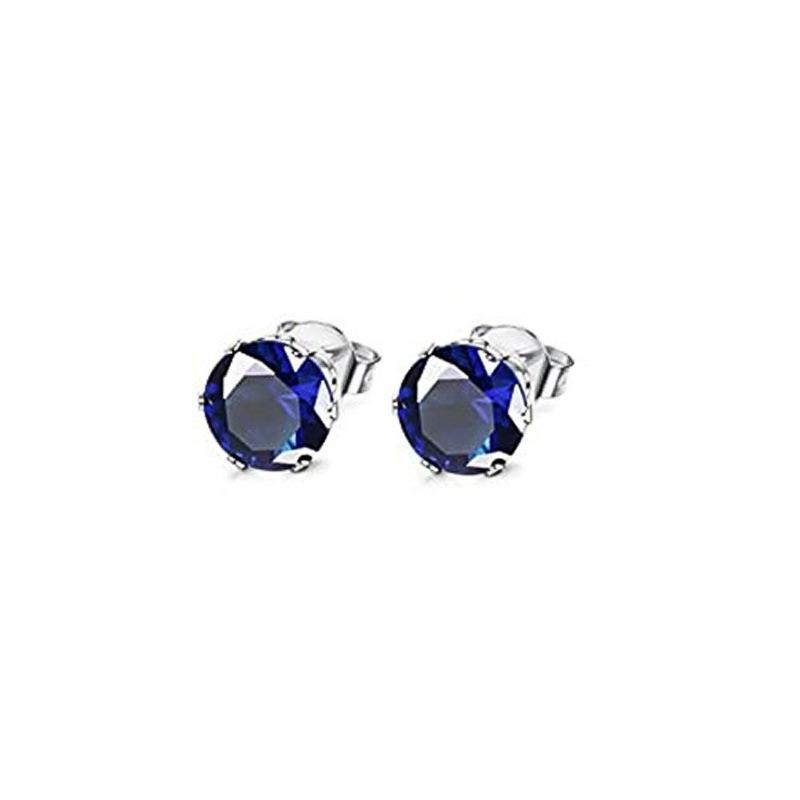 

Blue Cubic Zirconia Dangle Earrings for Women Temperament Engagement Wedding Accessories Anniversary Gift Fashion Zircon
