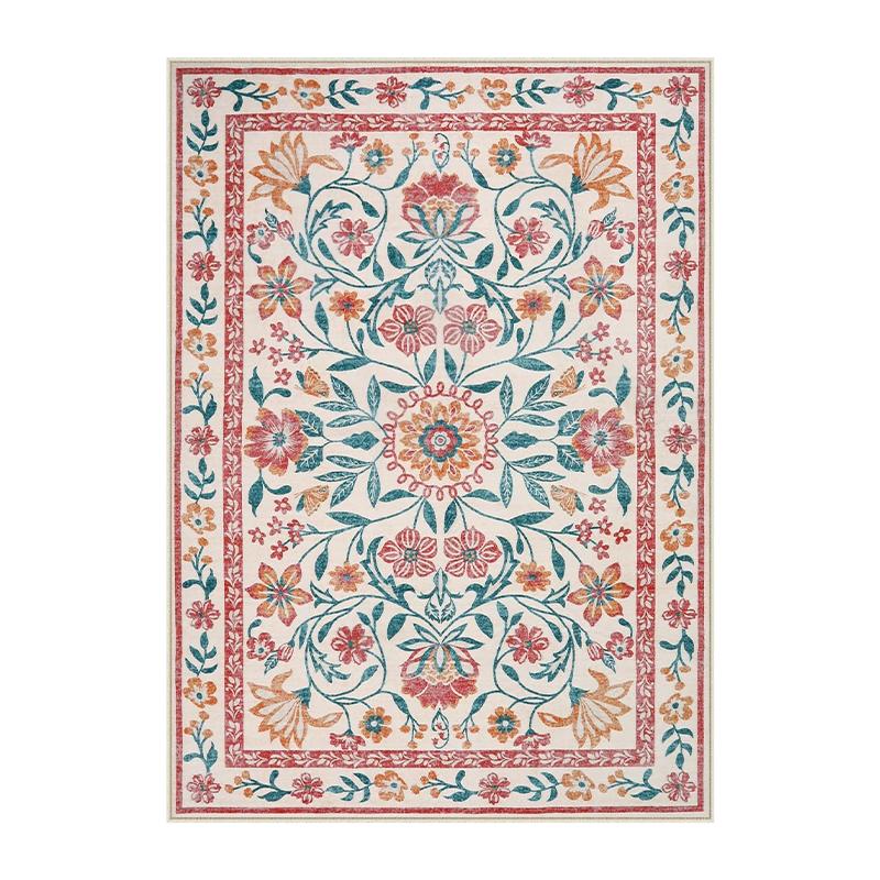 Living Room Carpet Girls Bedroom Bedside Floor Mat Machine Washable Easy Folding Rug Large Area Floral Style Decorative Carpets