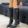 Fashion New Style Stiletto Boots for Women 2025 Hot Selling Pointed Toe Women's Tall Slimming High Heel Boots for Women with Zippers