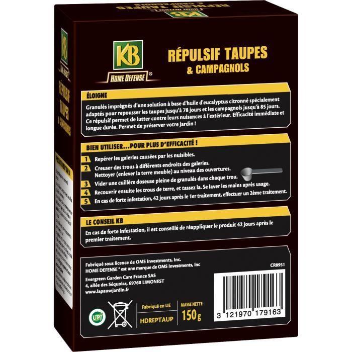 Répulsif Anti Taupes/campagnols Granulés PAE 150g - KB