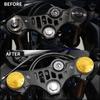 Fork Cap Covers Fit For YAMAHA YZF R3 R25 2019-2025 Aluminum CNC Triple Tree Stem Yoke Cap Front Fork Covers YZF-R3 YZF-R25