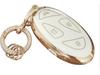 Hyundai Ioniq6 TPU Key Case - Modern Gold/Silver Edge, Fits 5/7 Button