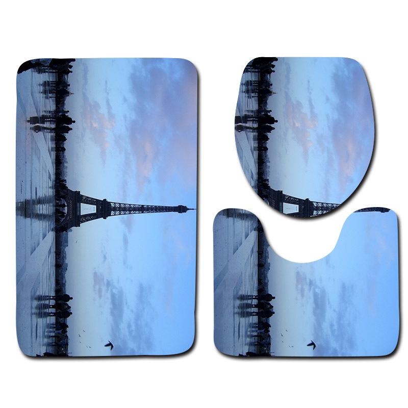 Tower-Fußmatte, Badezimmermatte, WC-Dreiteiler