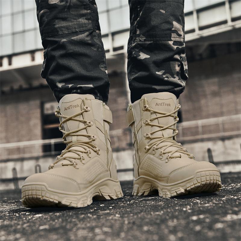 Hiking Shoes Men Outdoor Anti-slip Breathable Comfortable Casual Sports Shoes Men Thick-soled Shock-absorbing Combat Boots Men