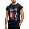 Men's Sleeveless Muscle Tank Top USA Flag Graphic Print Casual Athletic Fit Summer Shirt Lightweight Breathable Fabric
