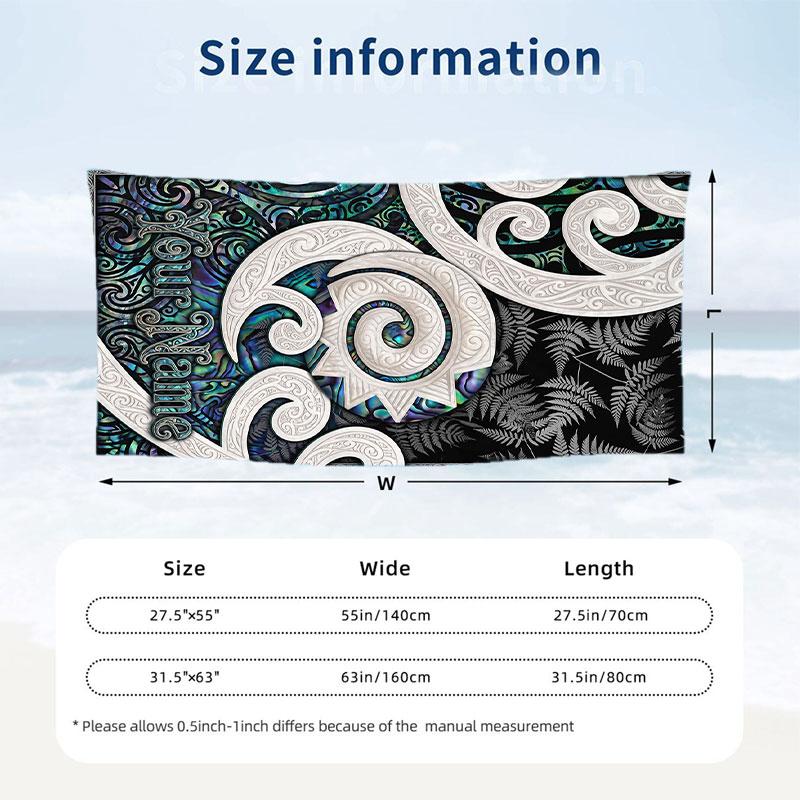Decorative Artwork Theme Beach Towel Personalized Custom Name & Text Soft Quick Dry Beach Towel for Swimming Travel
