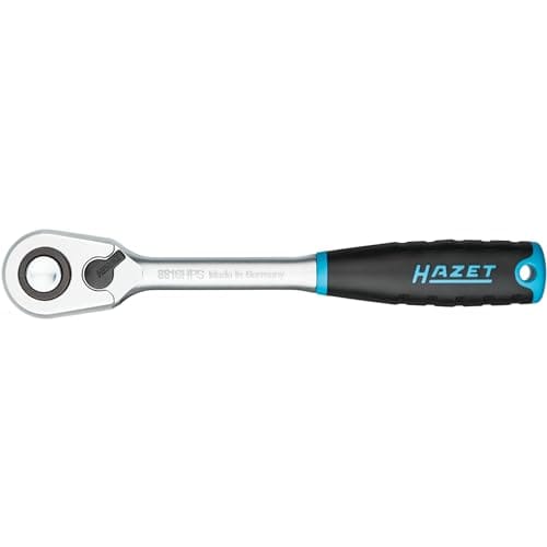HAZET 8816HPS HiPer Ratchet, 9.5mm (3/8") Drive, 90 Gears, 4 Minimum Operating Angle, Fine Gear, Reversible Ratchet, Heavy-Duty, Chrome-Plated Finish
