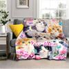 1PC Custom Name Kittens Butterflies Flowers Flannel blankets Patterns Throw Blanket All-Season Soft Gift for Couch, Bed, Camping gifts