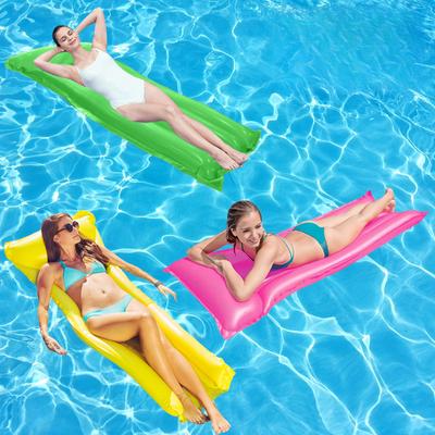 Nowy, pojedynczy, jednolity kolor, pływający rząd, pogrubiony, PVC, leżak wodny, pływający rząd, pływające łóżko, składany, nadmuchiwany hamak