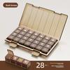 Medicine Box English Medicine Packing Box Storage Seven Days A Week 2128 Grid Morning, Middle and Evening Portable Storage Box