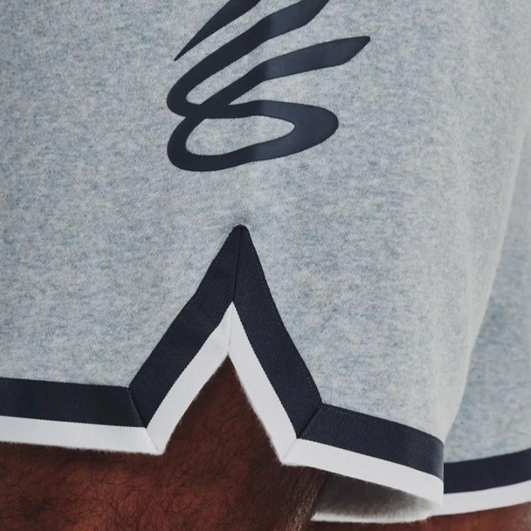 Under Armour Fleece Color Block Elastic Waist Casual Shorts Men Shorts Gray 1374302-465