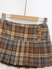 Melaleuca Plaid A-line Pleated Mini Skirt - Women's Autumn/Winter Petite Style, Trendy Hot Girl Look