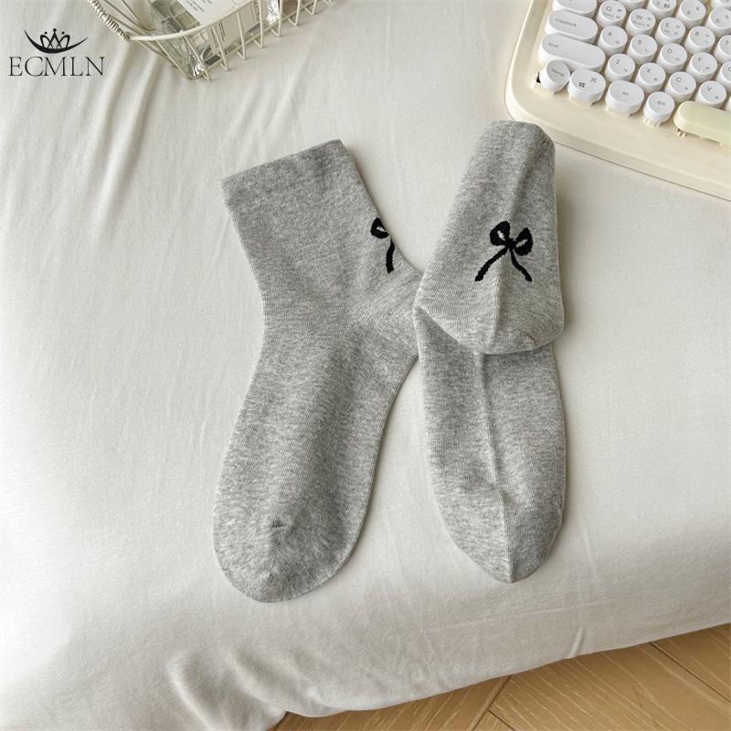 Sweet Girls Socks Cute Character Ribbon Graphic Bow Girl Ladies Cotton Socks