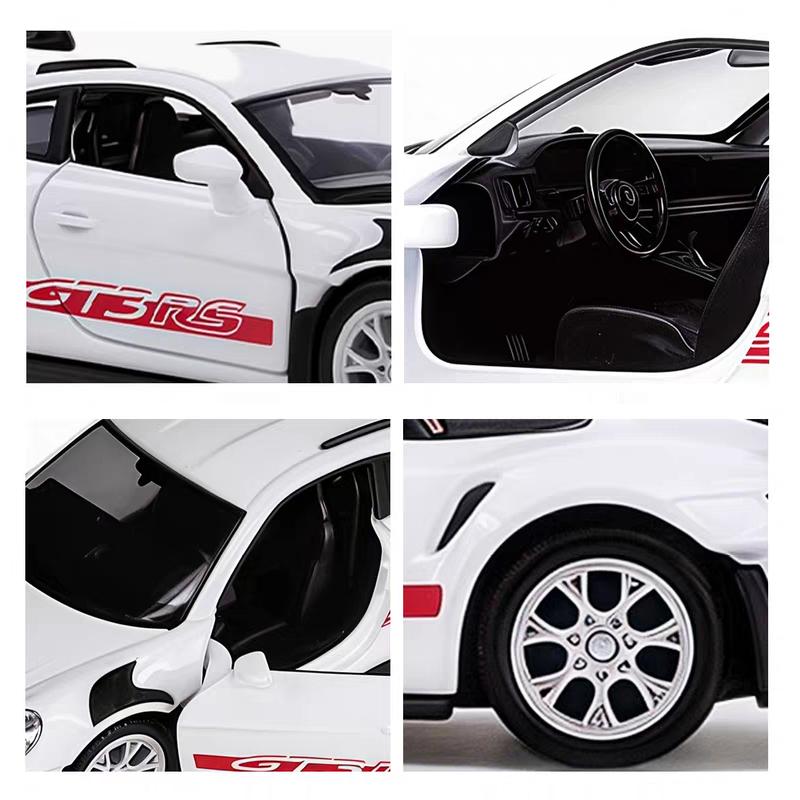 Porsche 911 GT3 RS Supercar Match Version 5 Inch Metal Car Simulation Diecast & Toy Vehicle RMZ City 1:36 Alloy Model Birthday Gifts