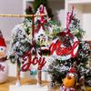 Christmas Decorations Wooden Powdered Letter Pendant Nordic Style Christmas Decoration Pendant
