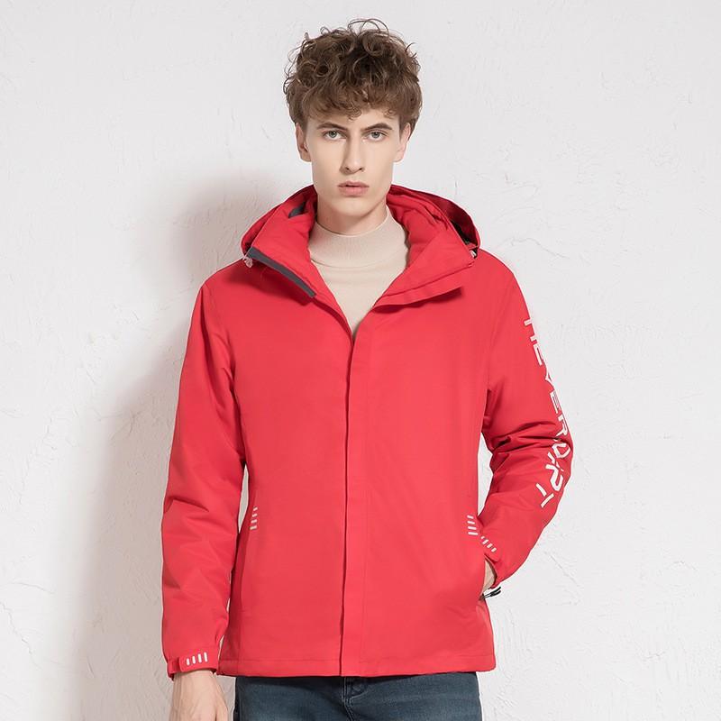 Men Women 3-in-1 Detachable Fleece Jacket Outdoor Hiking Camping Ski Windproof Warm Breathable Coat