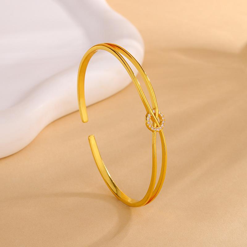 

New Fashion Full Diamond Ring Bangle 925 Sterling Silver Jewelry Cross Circles Opening Bracelets золотий