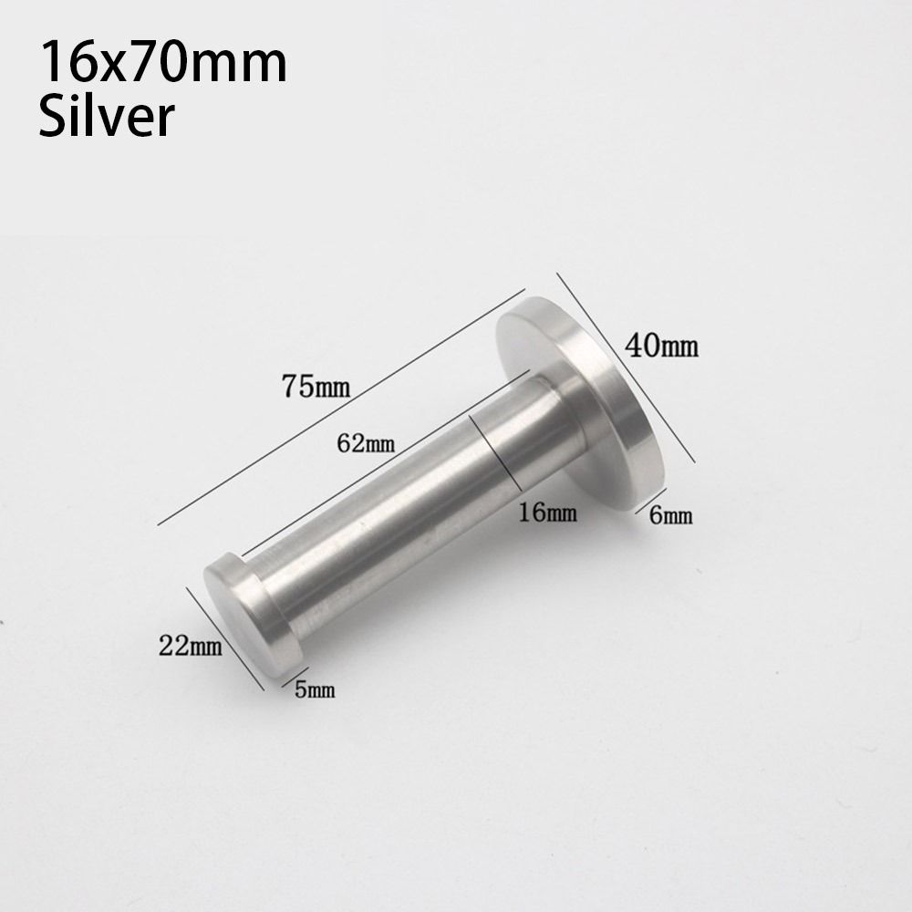 

1 шт. Циліндрична вішалка для рушників для капелюхів із гвинтами Настінний перфораційний гачок Міцний одинарний гачок для одягу silver 16x70mm