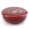 Nakanishi Kougei New Sweets Dish, Wood Grain, Kinosato, 18cm, Made in Japan, 0011028, Red, Diameter 18cm x Height 6.8cm