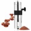 Creative Stainless Steel Hand-Crank Coffee Grinder, 30g Capacity, with Silicone Sleeve, Fully Disassembled, Portable Mill Box Package for Home,