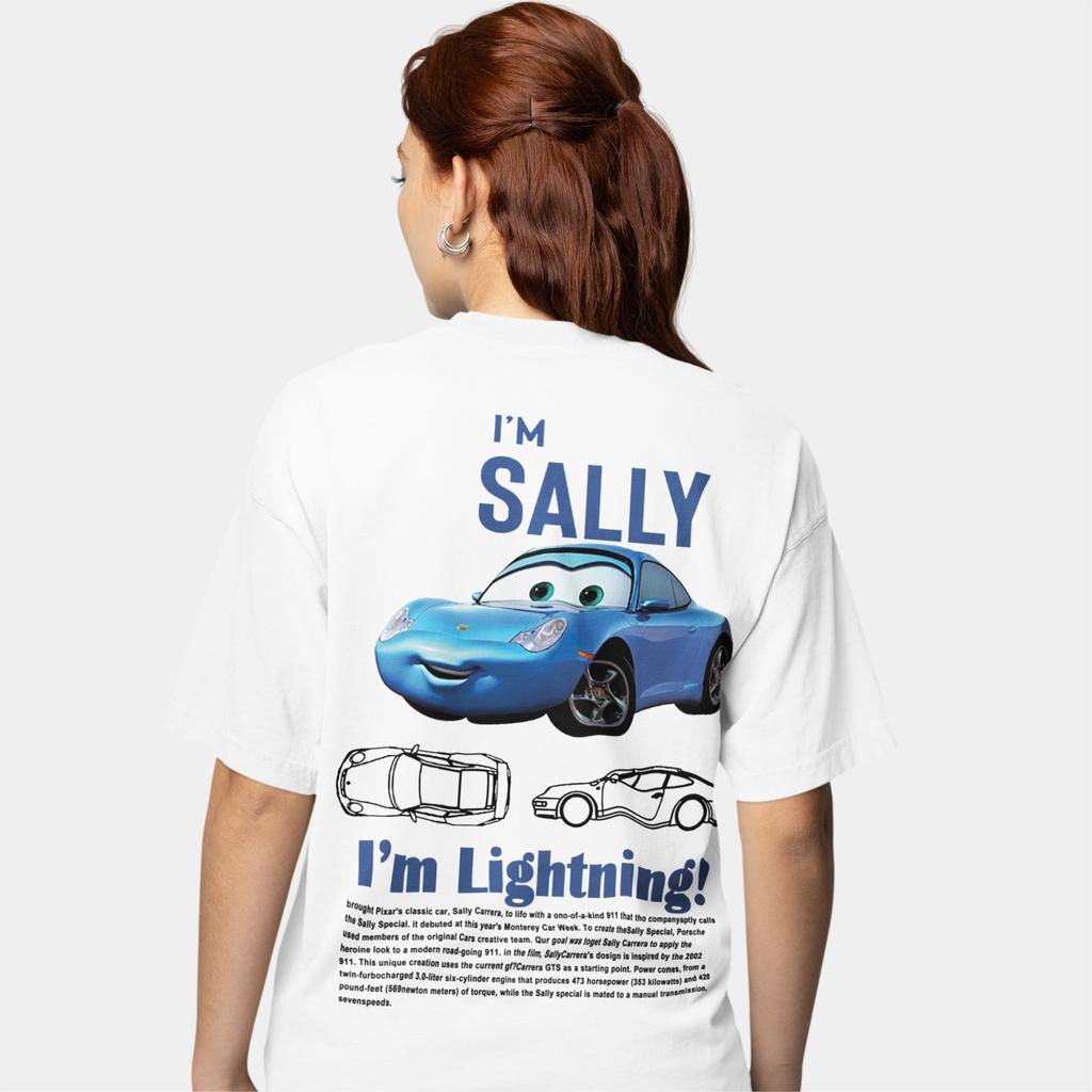 Koszulka z Lightningiem McQueenem i Sally Koszulka Merch Outfit dla Mężczyzn Kobiet Koszulki Sally i McQueena na Prezent dla Pary Koszulka Z Nadrukiem z Tyłu