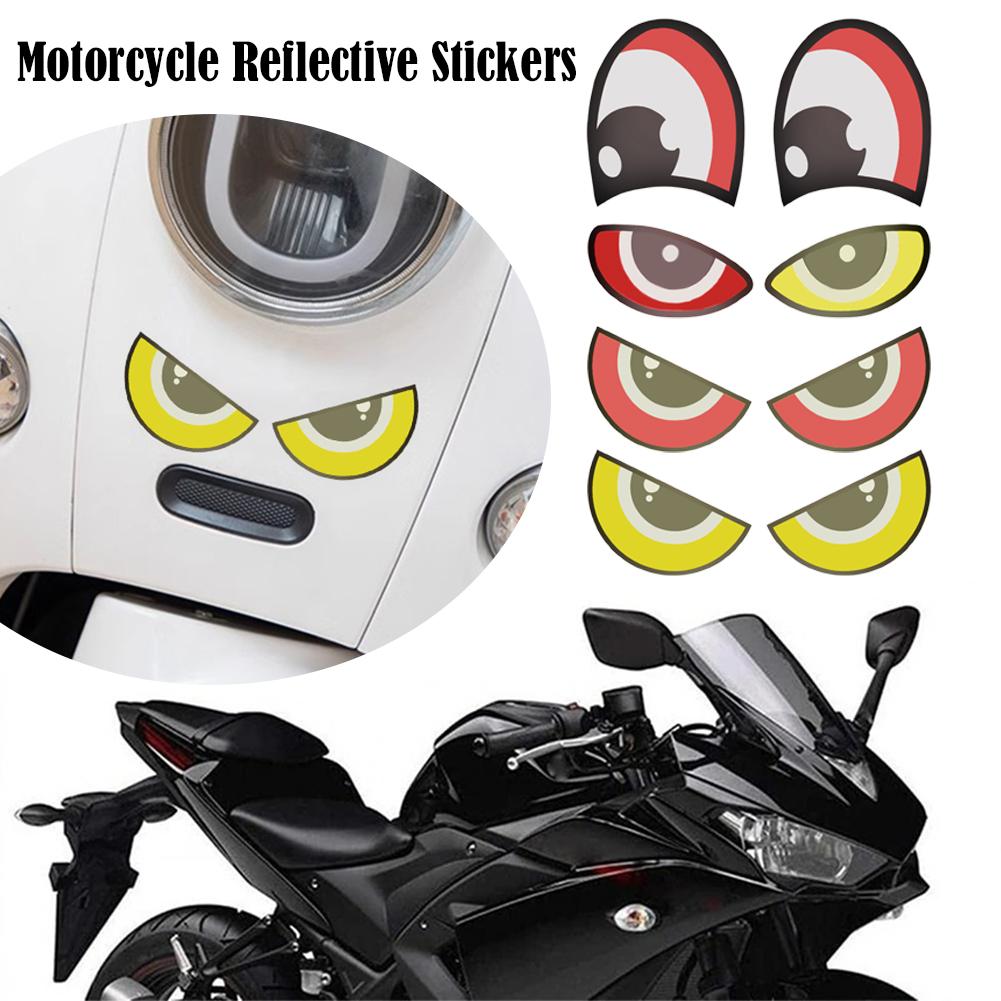 Devil Eyes Car Motorcycle Stickers Safety Warning Mark Sticker Rear Decoration Bright Bike Window High Auto Motorc V8M6