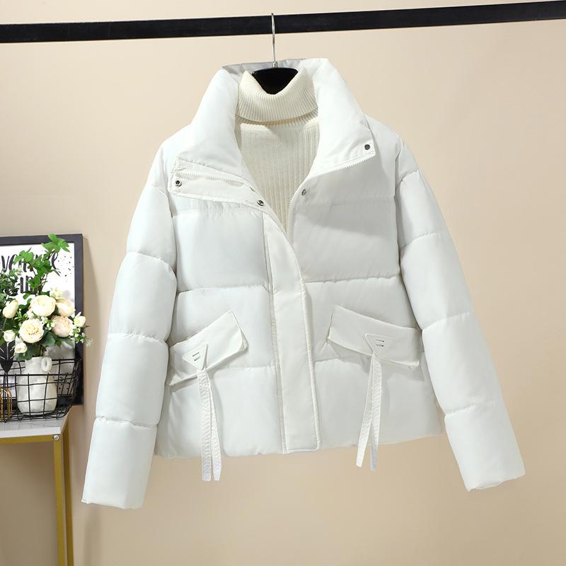 Short Padded Jacket Women's Winter Stand-up Collar Casual Down Padded Jacket Loose Thick Padded Jacket