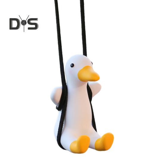 

Качающаяся утка, подвесное украшение для автомобиля, домашний офис, зеркало заднего вида автомобиля, мультяшная утка, подвесное украшение в виде животного, подарок на день рождения, Рождество A