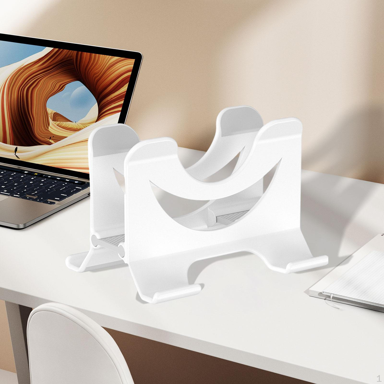 

Настольная подставка-держатель вертикальный ноутбук телефон игровой органайзер многоцелевой белый